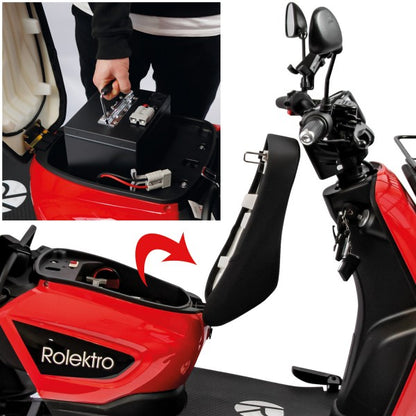 Rolektro E-Carrier 25 V.3 Lithium, Rot, ohne Koffer, 25 km/h